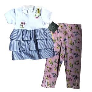 Laura Ashley Baby Girl Matching Set Sz 24M